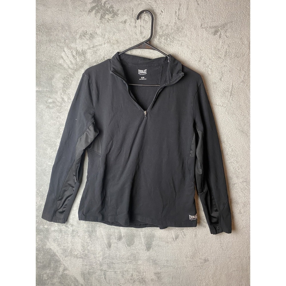 Everlast Sport Womens XL Black 1/4 Zip Pullover Top